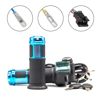 Acelerador de giro eléctrico con llave, 12-84V, Universal, eléctrico, 5 cables, pantalla de voltaje, mejorado con pantalla
