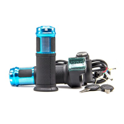 Acelerador de giro eléctrico con llave, 12-84V, Universal, eléctrico, 5 cables, pantalla de voltaje, mejorado con pantalla