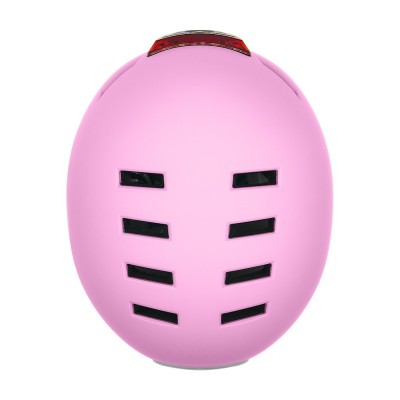 Casco Rosa con Luz trasera y delantera (Recargable USB) para Scooter, Bicicleta y E-Bike - Talla L  [City Wheel]