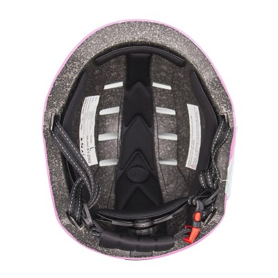Casco Rosa con Luz trasera y delantera (Recargable USB) para Scooter, Bicicleta y E-Bike - Talla L  [City Wheel]