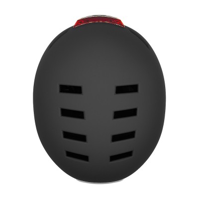 Casco Negro con Luz trasera y delantera (Recargable USB) para Scooter, Bicicleta y E-Bike - Talla L  [City Wheel]