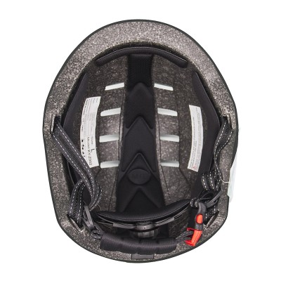 Casco Negro con Luz trasera y delantera (Recargable USB) para Scooter, Bicicleta y E-Bike - Talla L  [City Wheel]