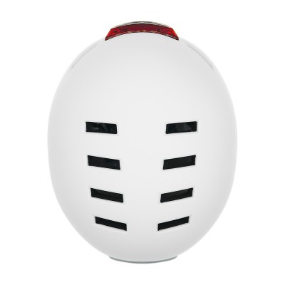 Casco Blanco con Luz trasera y delantera (Recargable USB) para Scooter, Bicicleta y E-Bike - Talla L  [City Wheel]