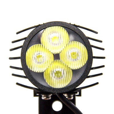 Faro Led 3 Pin. Luz frontal con bocina y claxon Waterproof. Kukirin G2 Pro (12-72V)