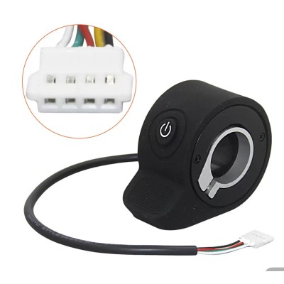 Acelerador con botón de encendido negro. Conector 51005-5P