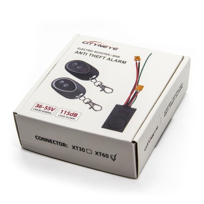 Alarma antirrobo para patinetes y bicicletas eléctricas, 36-55V con control remoto, conector XT60 [CITYNEYE]