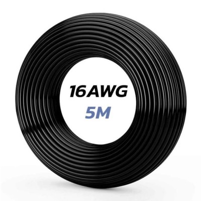 Cable 16 AWG. 5M Color Negro