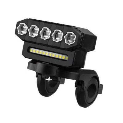 Luz delantera de 5 LED recargable USB, para scooter y bicicleta