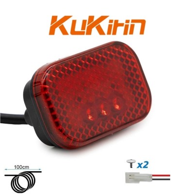 Luz trasera Kukirin G2 Pro (Versión 2024). Cable 100cm. 12V