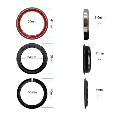 Kit dirección Kukirin G2 Master/Smartgyro Ryder [Original]. Set 6 Piezas