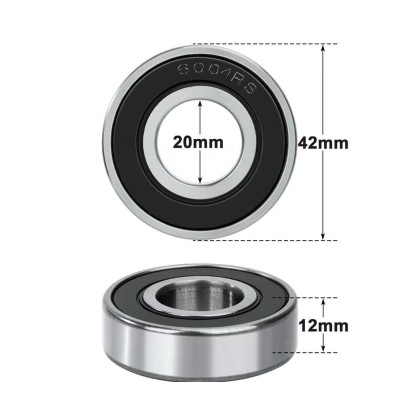 Rodamiento de bolas - 6004 RS 20x42x12mm (10 uds)