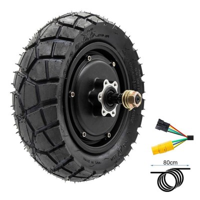 Rueda Motor trasero 600W para Kukirin G2 pro (Versión 2024). Cable 89cm. Neumático 9x3,0-5,5 offroad