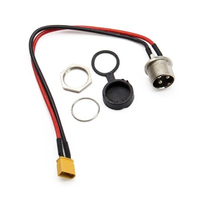 Puerto de Carga de 3 Pin GX16 con conector XT-60 con Tapa. Conector de carga