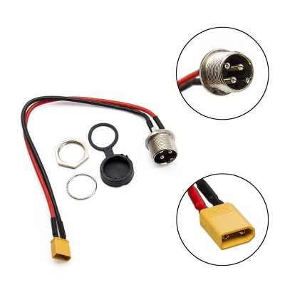 Puerto de Carga de 3 Pin GX16 con conector XT-60 con Tapa. Conector de carga