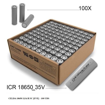 Celda 18650 3,5A/h 30 [EVE] - 100 uds