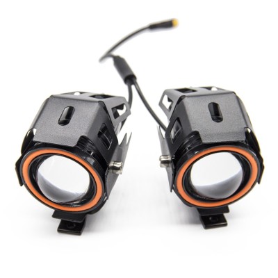 Faro doble Led. Luz frontal para Smartgyro, Zwheel, Urbanglide, Citywheel - U7 12-80V (Naranja)