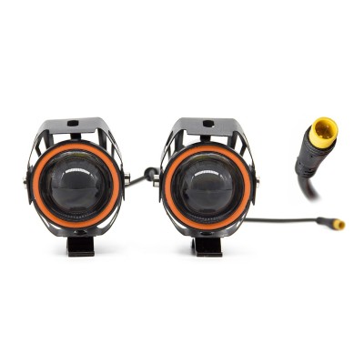 Faro doble Led. Luz frontal para Smartgyro, Zwheel, Urbanglide, Citywheel - U7 12-80V (Naranja)