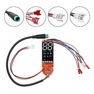 Kit electrónica genérico y Display 36V 16A 350W. Acelerador de pulgar, Cable de comunicación, Faro delantero, Luz de freno