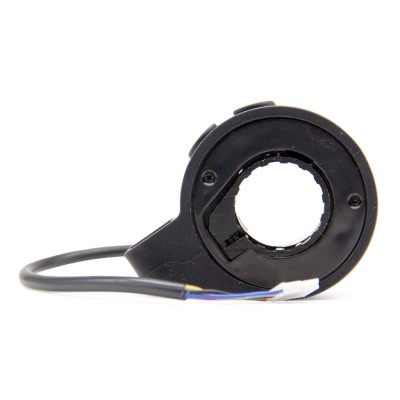 Acelerador de pulgar con botones de encendido/apagado y luz (Negro)