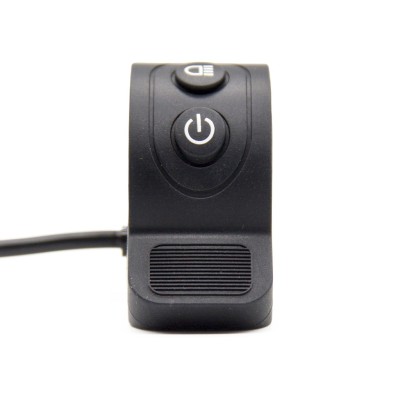 Acelerador de pulgar con botones de encendido/apagado y luz (Negro)