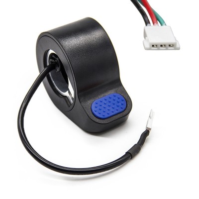 Acelerador para Xiaomi M365/1S/Essential/Mi3/Pro/Pro2 y Ninebot. Conector plano. Pulgar (Azul)