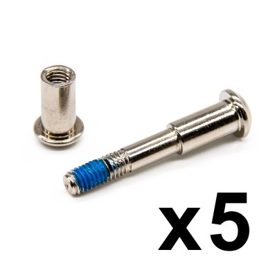 Tornillo Pasador plegable plata para mástil Xiaomi M365 - 8/M6x50mm (5 Uds)