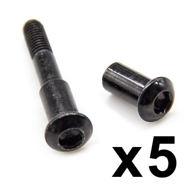 Tornillo Pasador eje de plegado para mástil Xiaomi M365 - 8/M6x50mm (Negro) (5 Uds)