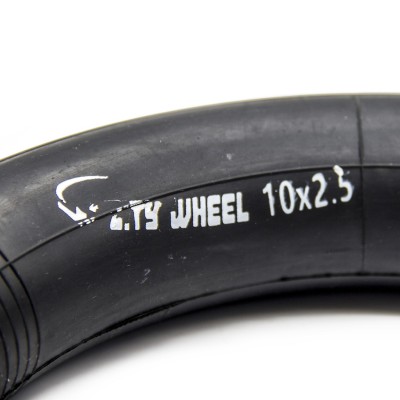 Cámara de aire Premium 10x2,5. Válvula Curva 45 grados Reforzada 130gr [City Wheel]