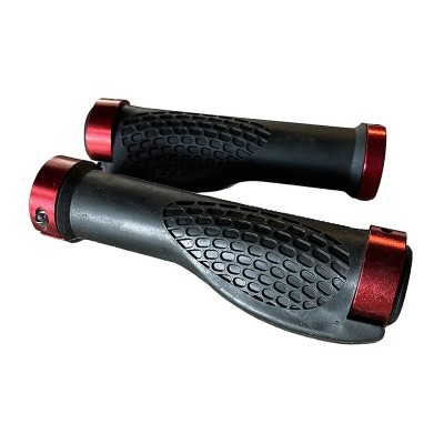 Puños de silicona negros con bloqueo (Rojo) para Smartgyro K2- 2 uds