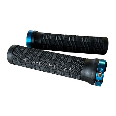Puños de silicona negros con bloqueo (Azul) - 2 uds