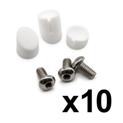 Tapón Goma y Tornillos para Guardabarros trasero GX1.0 Xiaomi (Blanco) 10 uds