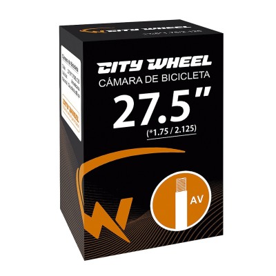 Cámara Bicicleta 27,5x1,75/2,125 Válvula Reforzada. Cámara de butilo [City Wheel]